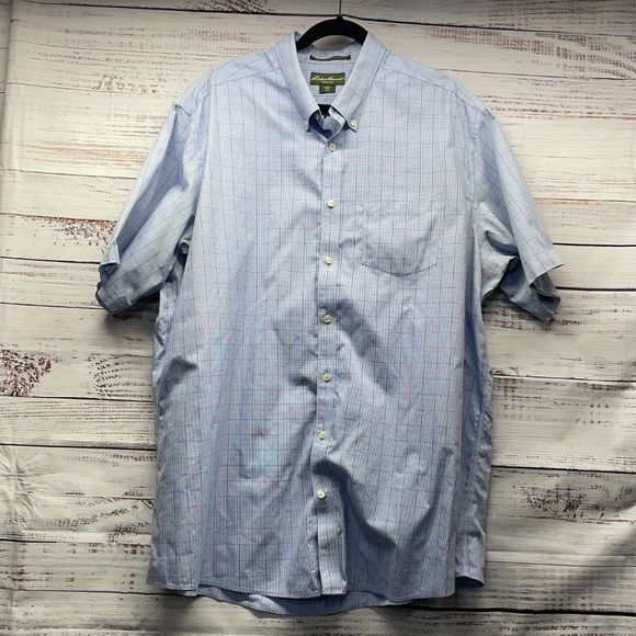 Eddie Bauer Wrinkle Resistant Relaxed Fit Men's Size TXXL Short Sleeve Button up - Picture 1 of 10